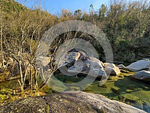 Water stream near Fecha de Barjas waterfall photo