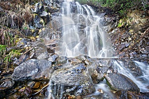 Water stream of Vajskovsky vodopad waterfall photo