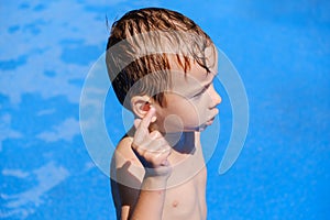 Water summer child fun fountain,  wet