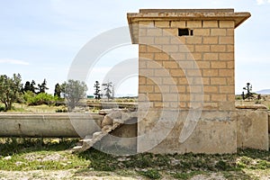 Water supply channel, Irrigation in countryside of Algeria