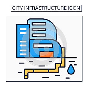 Water supply color icon