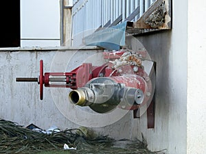 A water supply for firefighting, A fire hydrant, fireplug, or firecock (archaic), a connection point