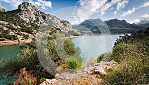 Water supply reservoir majorca gorg blau