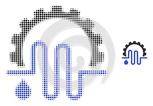 Water Supply Service Halftone Dot Icon