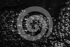 Water surface with bubbles Abstract background