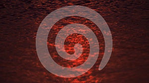 Water surface and light scene, red black background