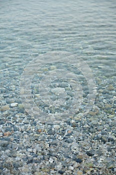 Water surface in mediterranean Beach on kalymnos island greece