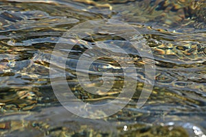 Water surface in mediterranean Beach on kalymnos island greece