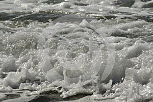 Water surface in mediterranean Beach on kalymnos island greece