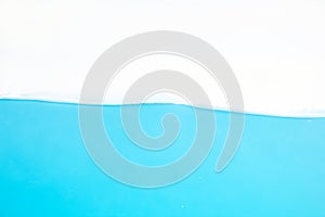 Water Surface Splash and wave bubbles blue water