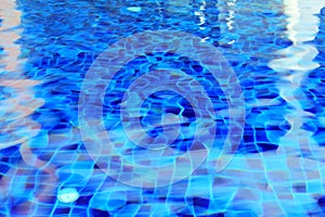 Water surface on swimming pool