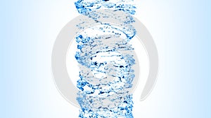 Water swirl flowing on blue background with alpha mask