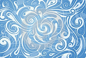 Water swirls ornament