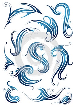 Water swirls set