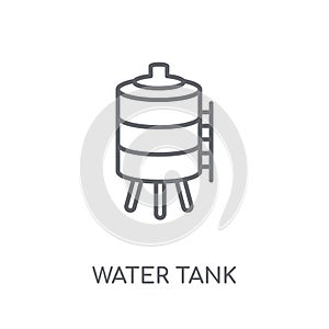 Water tank linear icon. Modern outline Water tank logo concept o