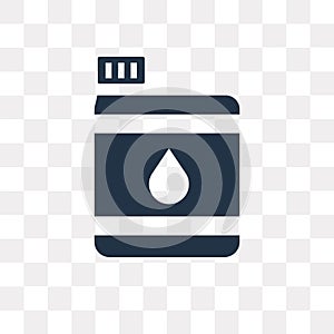 Water tank for vehicles vector icon isolated on transparent back