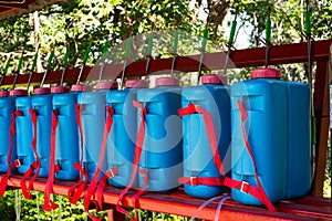 Water tanks for fire attact