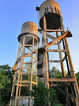 Water Tanks in a Village of Indian Punjab Bathinda