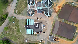 Water tanks in the wastewater treatment processing after plant in systems