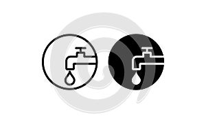 Water tap icon. Faucet vector icon. Illustration