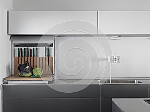 Water tap in a modern kitchen