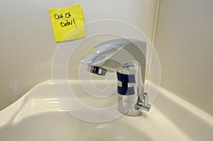 Water tap out of order