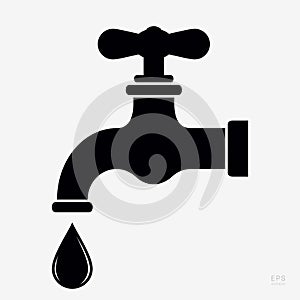 Water Tap Sign. Fauced Icons. Drinking Water - Symbol Template. Vector Printable