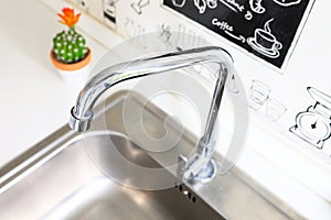 Water tap with sink