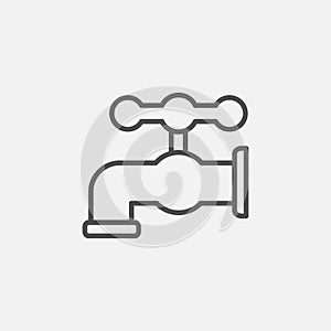 Water tap vector icon. Isolated construction icon vector design