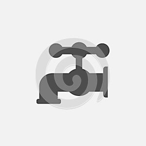 Water tap vector icon. Isolated construction icon vector design