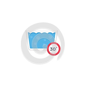 Water temperature  vector flat colour icon
