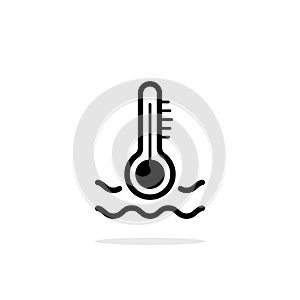 Water temperature indicator simple icon