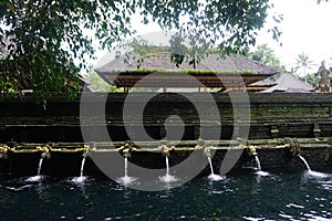 Water temple holy spring Hindu Bali Indonesia