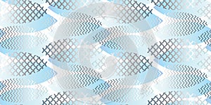 Water texture abstract geometric seamless pattern.