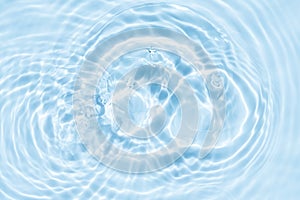 Water texture surface with drop,ripples,splash,Background Banner Aqua Blue transparent of water waves in sunlight with copy space,