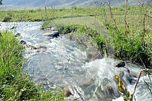 Water theme, a flowing water