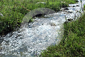 Water theme, a flowing water