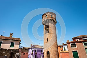 Water Tower of the Aqueduct in Burano Island - Venice Lagoon Veneto Italy