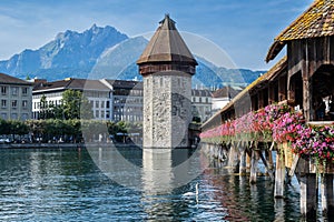 Water tower and Chapel Bridge