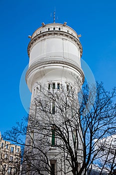 Water tower of Claude Charpentier square in Montmartre