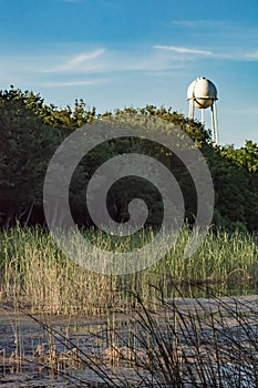Water Tower close to Pond