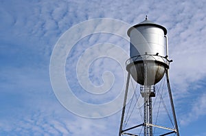 Water Tower on a Cloudy Sky