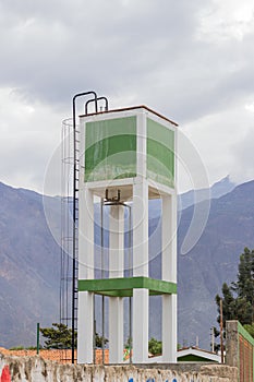 Water tower, located at the Estenio Torres Ramos school in Yuracoto, Caraz, Ancash - Peru