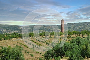 Water tower in Morocco countryside