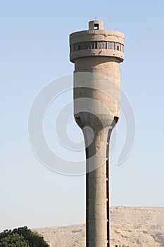 Water tower near the Nile in Egypt