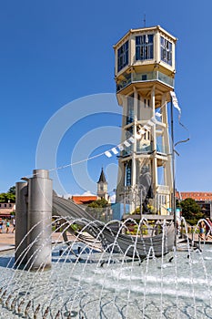 Water tower, Siofok town recreation area, Balaton lake, Hungary, Europe