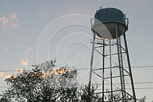 Water Tower at Sunset photo