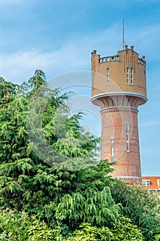 Water tower in the town of Den Helder, the Netherlands