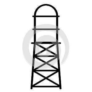 Water tower vector eps illustration by crafteroks