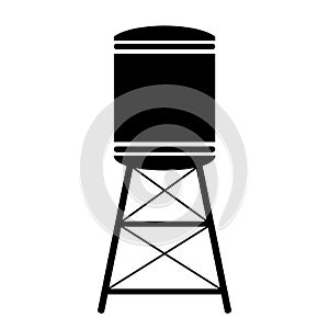 Water tower vector eps illustration by crafteroks